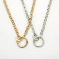 New Arrival Hot Selling Women jewelry Simple Circle Cross Chain Necklace